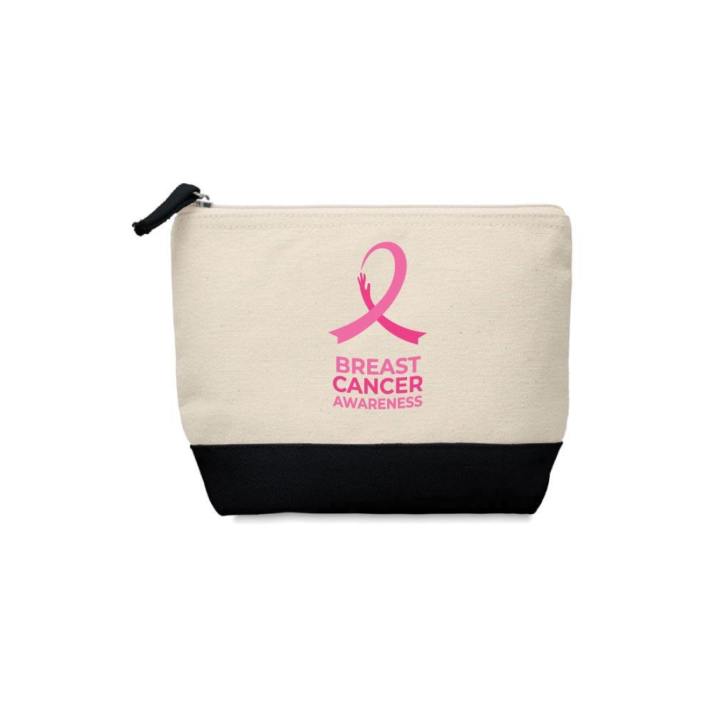 Zipper Pouch with Breast Cancer Awareness Logo-1235